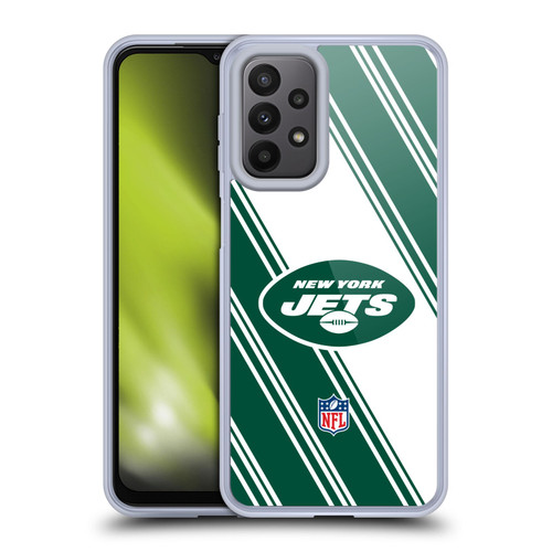 NFL New York Jets Artwork Stripes Soft Gel Case for Samsung Galaxy A23 / 5G (2022)