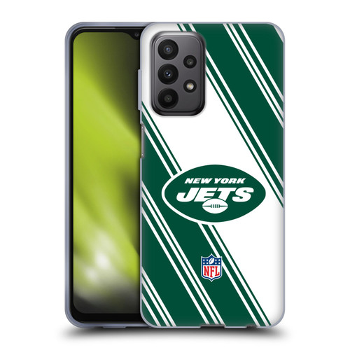 NFL New York Jets Artwork Stripes Soft Gel Case for Samsung Galaxy A23 / 5G (2022)