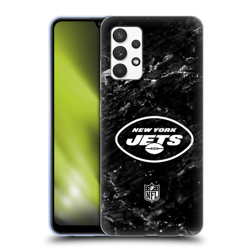 NFL New York Jets Artwork Marble Soft Gel Case for Samsung Galaxy A32 (2021)