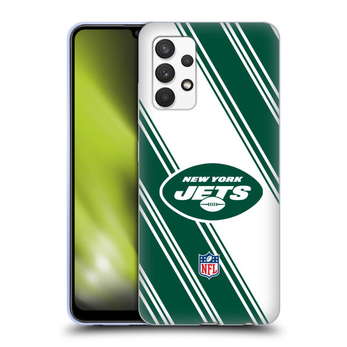NFL New York Jets Artwork Stripes Soft Gel Case for Samsung Galaxy A32 (2021)
