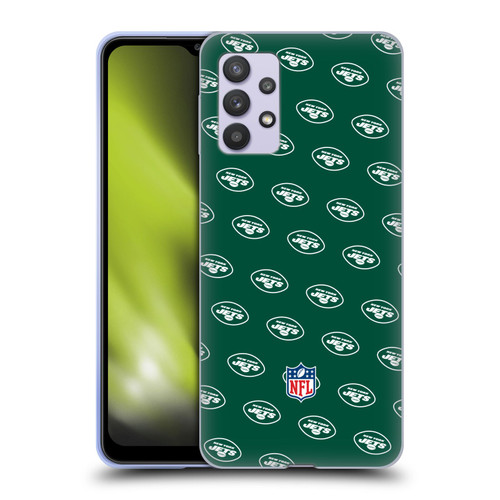 NFL New York Jets Artwork Patterns Soft Gel Case for Samsung Galaxy A32 5G / M32 5G (2021)