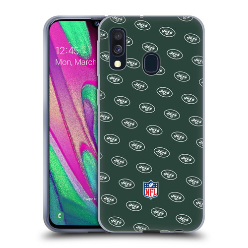 NFL New York Jets Artwork Patterns Soft Gel Case for Samsung Galaxy A40 (2019)