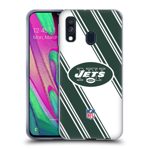 NFL New York Jets Artwork Stripes Soft Gel Case for Samsung Galaxy A40 (2019)