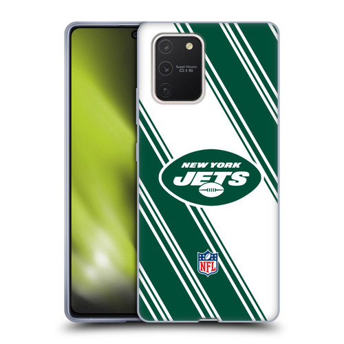 NFL New York Jets Artwork Stripes Soft Gel Case for Samsung Galaxy S10 Lite