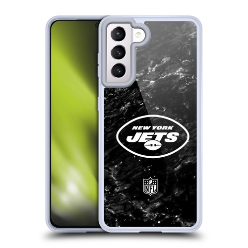 NFL New York Jets Artwork Marble Soft Gel Case for Samsung Galaxy S21 5G