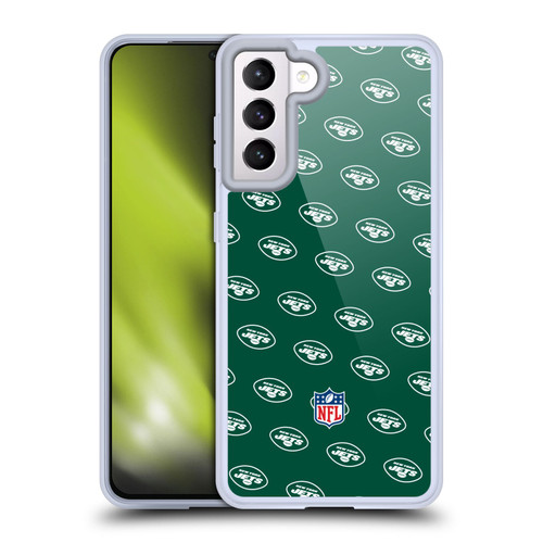 NFL New York Jets Artwork Patterns Soft Gel Case for Samsung Galaxy S21 5G