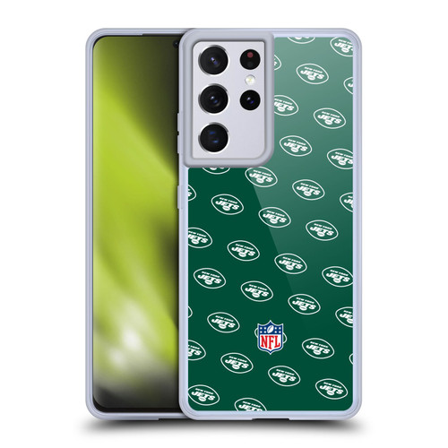 NFL New York Jets Artwork Patterns Soft Gel Case for Samsung Galaxy S21 Ultra 5G