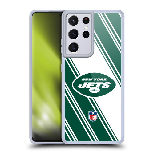 NFL New York Jets Artwork Stripes Soft Gel Case for Samsung Galaxy S21 Ultra 5G
