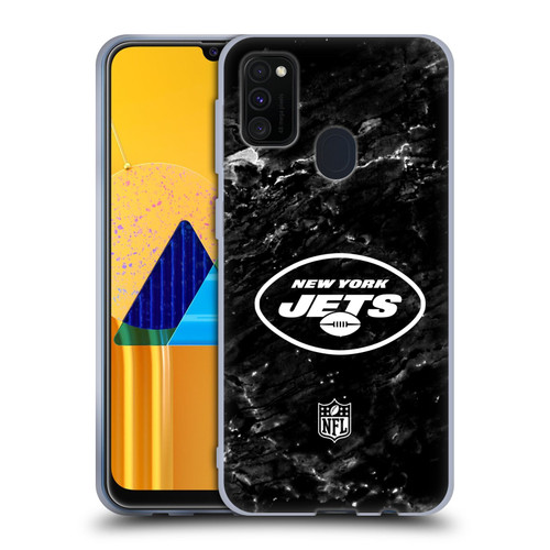NFL New York Jets Artwork Marble Soft Gel Case for Samsung Galaxy M30s (2019)/M21 (2020)
