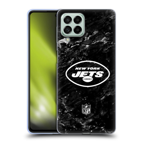 NFL New York Jets Artwork Marble Soft Gel Case for Samsung Galaxy M53 (2022)