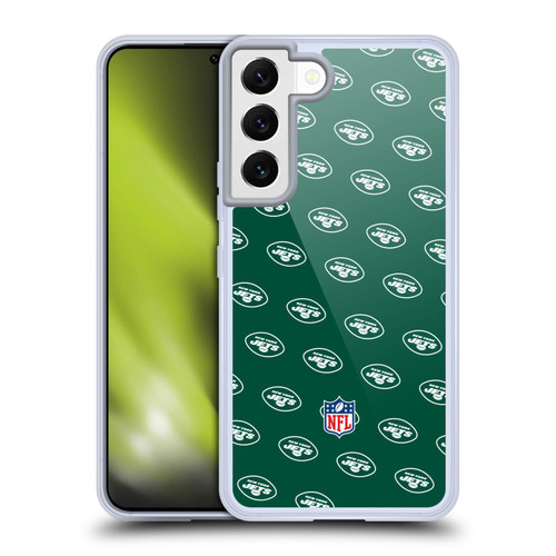 NFL New York Jets Artwork Patterns Soft Gel Case for Samsung Galaxy S22 5G