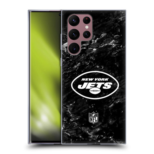 NFL New York Jets Artwork Marble Soft Gel Case for Samsung Galaxy S22 Ultra 5G