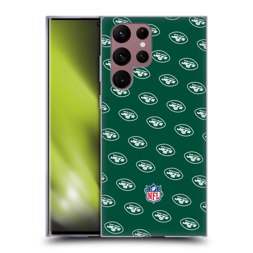 NFL New York Jets Artwork Patterns Soft Gel Case for Samsung Galaxy S22 Ultra 5G
