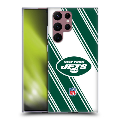 NFL New York Jets Artwork Stripes Soft Gel Case for Samsung Galaxy S22 Ultra 5G