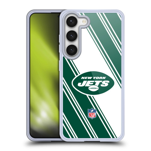 NFL New York Jets Artwork Stripes Soft Gel Case for Samsung Galaxy S23 5G