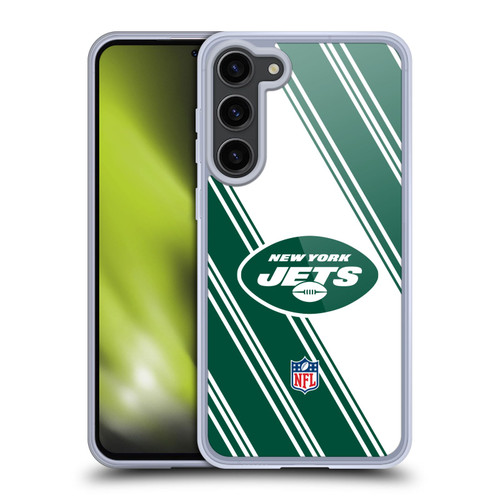 NFL New York Jets Artwork Stripes Soft Gel Case for Samsung Galaxy S23+ 5G