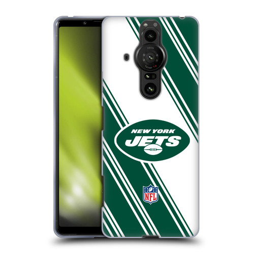 NFL New York Jets Artwork Stripes Soft Gel Case for Sony Xperia Pro-I