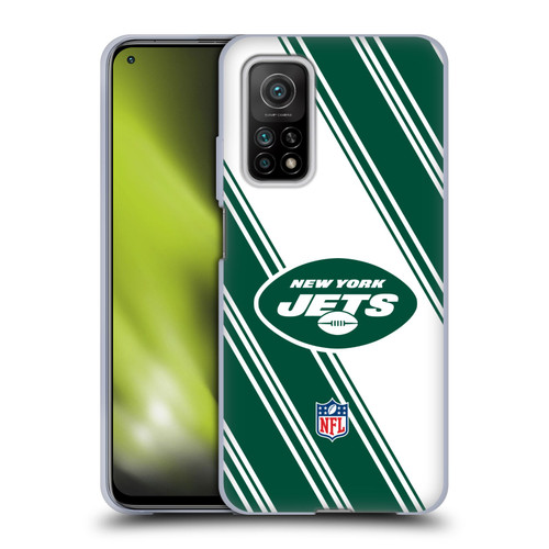 NFL New York Jets Artwork Stripes Soft Gel Case for Xiaomi Mi 10T 5G