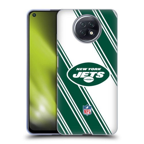 NFL New York Jets Artwork Stripes Soft Gel Case for Xiaomi Redmi Note 9T 5G
