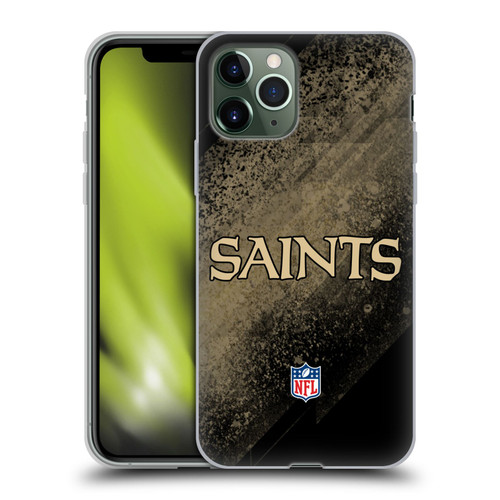 NFL New Orleans Saints Logo Blur Soft Gel Case for Apple iPhone 11 Pro