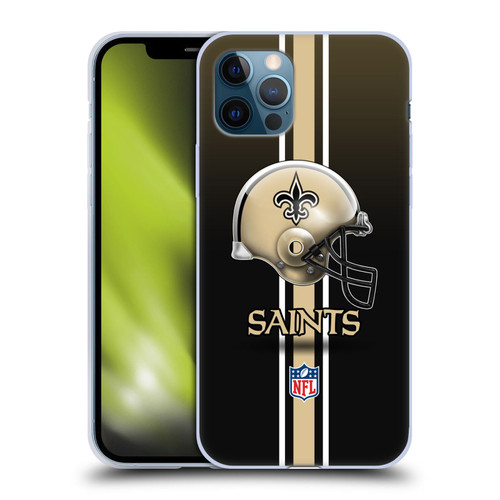 NFL New Orleans Saints Logo Helmet Soft Gel Case for Apple iPhone 12 / iPhone 12 Pro