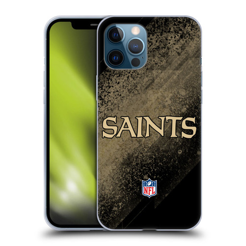 NFL New Orleans Saints Logo Blur Soft Gel Case for Apple iPhone 12 Pro Max