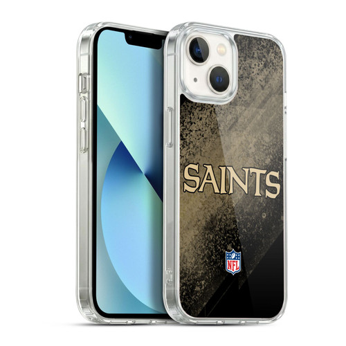 NFL New Orleans Saints Logo Blur Soft Gel Case for Apple iPhone 13
