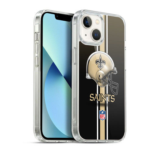 NFL New Orleans Saints Logo Helmet Soft Gel Case for Apple iPhone 13