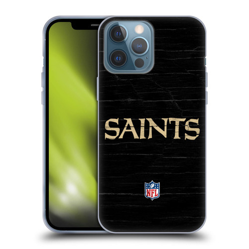NFL New Orleans Saints Logo Distressed Look Soft Gel Case for Apple iPhone 13 Pro Max