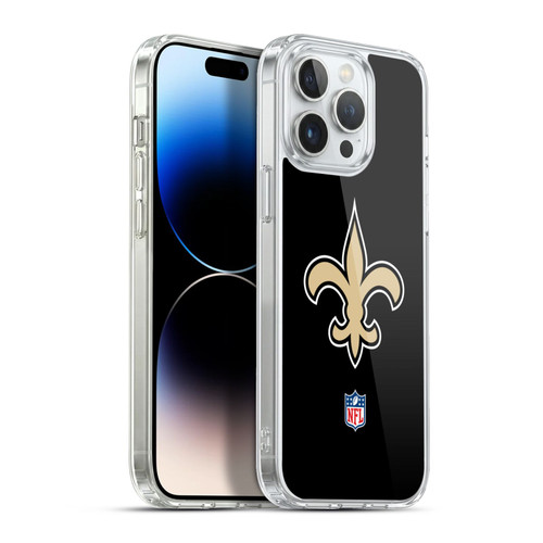 NFL New Orleans Saints Logo Plain Soft Gel Case for Apple iPhone 13 Pro Max & MagSafe