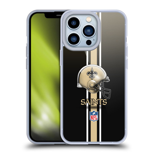 NFL New Orleans Saints Logo Helmet Soft Gel Case for Apple iPhone 13 Pro