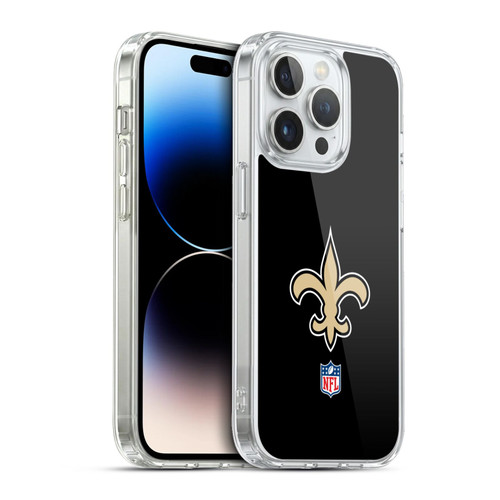 NFL New Orleans Saints Logo Plain Soft Gel Case for Apple iPhone 13 Pro & MagSafe
