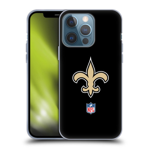 NFL New Orleans Saints Logo Plain Soft Gel Case for Apple iPhone 13 Pro