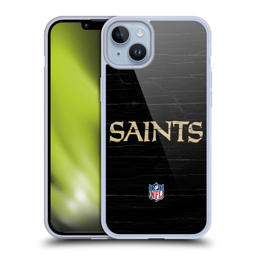 NFL New Orleans Saints Logo Distressed Look Soft Gel Case for Apple iPhone 14 Plus NFL New Orleans Saints Logo Distressed Look Soft Gel Case for Apple iPhone 14 Plus