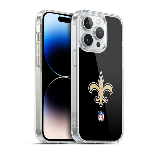 NFL New Orleans Saints Logo Plain Soft Gel Case for Apple iPhone 14 Pro & MagSafe