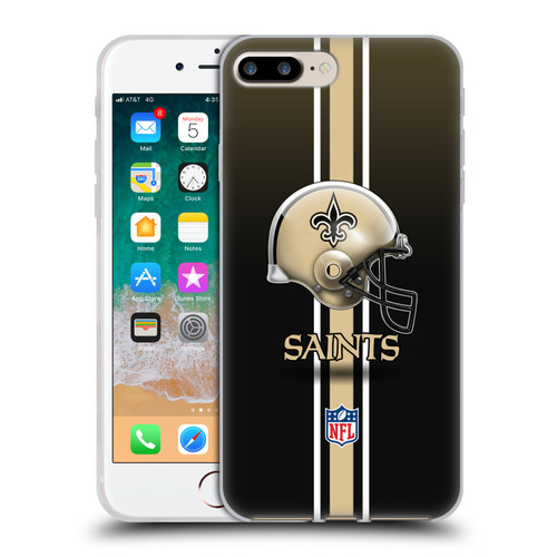 NFL New Orleans Saints Logo Helmet Soft Gel Case for Apple iPhone 7 Plus / iPhone 8 Plus