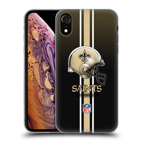 NFL New Orleans Saints Logo Helmet Soft Gel Case for Apple iPhone XR