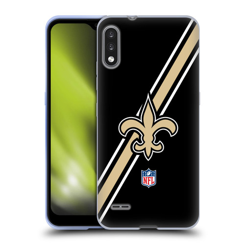 NFL New Orleans Saints Logo Stripes Soft Gel Case for LG K22
