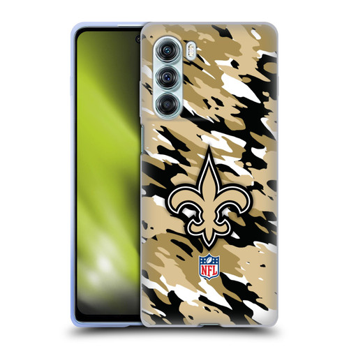 NFL New Orleans Saints Logo Camou Soft Gel Case for Motorola Edge S30 / Moto G200 5G
