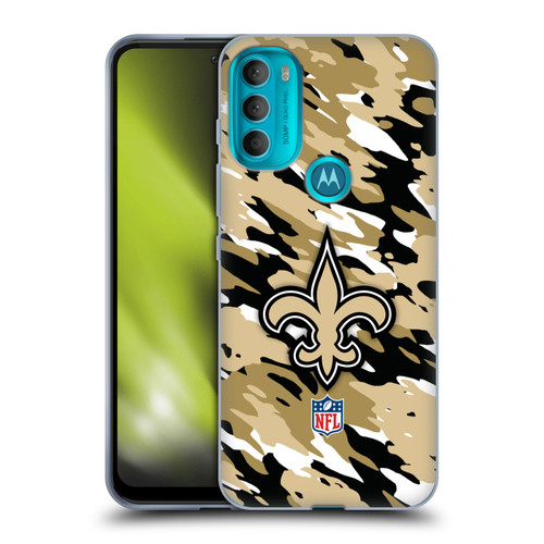 NFL New Orleans Saints Logo Camou Soft Gel Case for Motorola Moto G71 5G