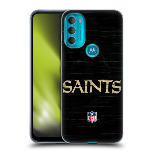 NFL New Orleans Saints Logo Distressed Look Soft Gel Case for Motorola Moto G71 5G
