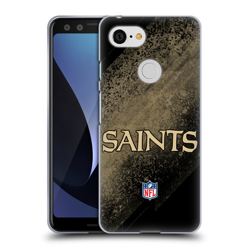 NFL New Orleans Saints Logo Blur Soft Gel Case for Google Pixel 3