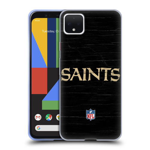 NFL New Orleans Saints Logo Distressed Look Soft Gel Case for Google Pixel 4 XL