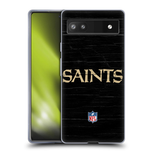 NFL New Orleans Saints Logo Distressed Look Soft Gel Case for Google Pixel 6a