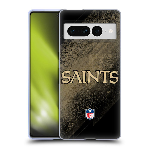 NFL New Orleans Saints Logo Blur Soft Gel Case for Google Pixel 7 Pro