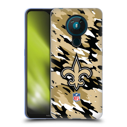 NFL New Orleans Saints Logo Camou Soft Gel Case for Nokia 5.3