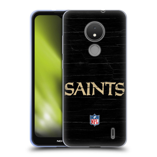 NFL New Orleans Saints Logo Distressed Look Soft Gel Case for Nokia C21