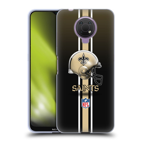 NFL New Orleans Saints Logo Helmet Soft Gel Case for Nokia G10