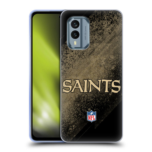 NFL New Orleans Saints Logo Blur Soft Gel Case for Nokia X30