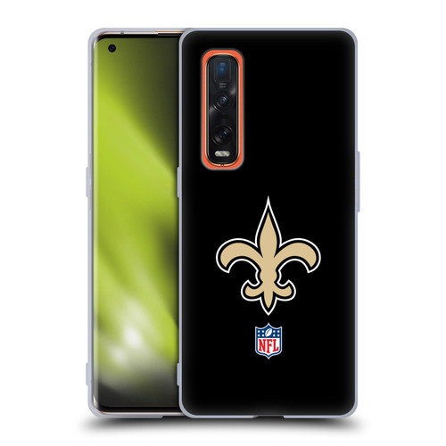 NFL New Orleans Saints Logo Plain Soft Gel Case for OPPO Find X2 Pro 5G